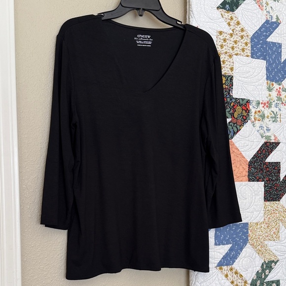 ❣️Chico's Black Women's Blouse - Picture 7 of 9